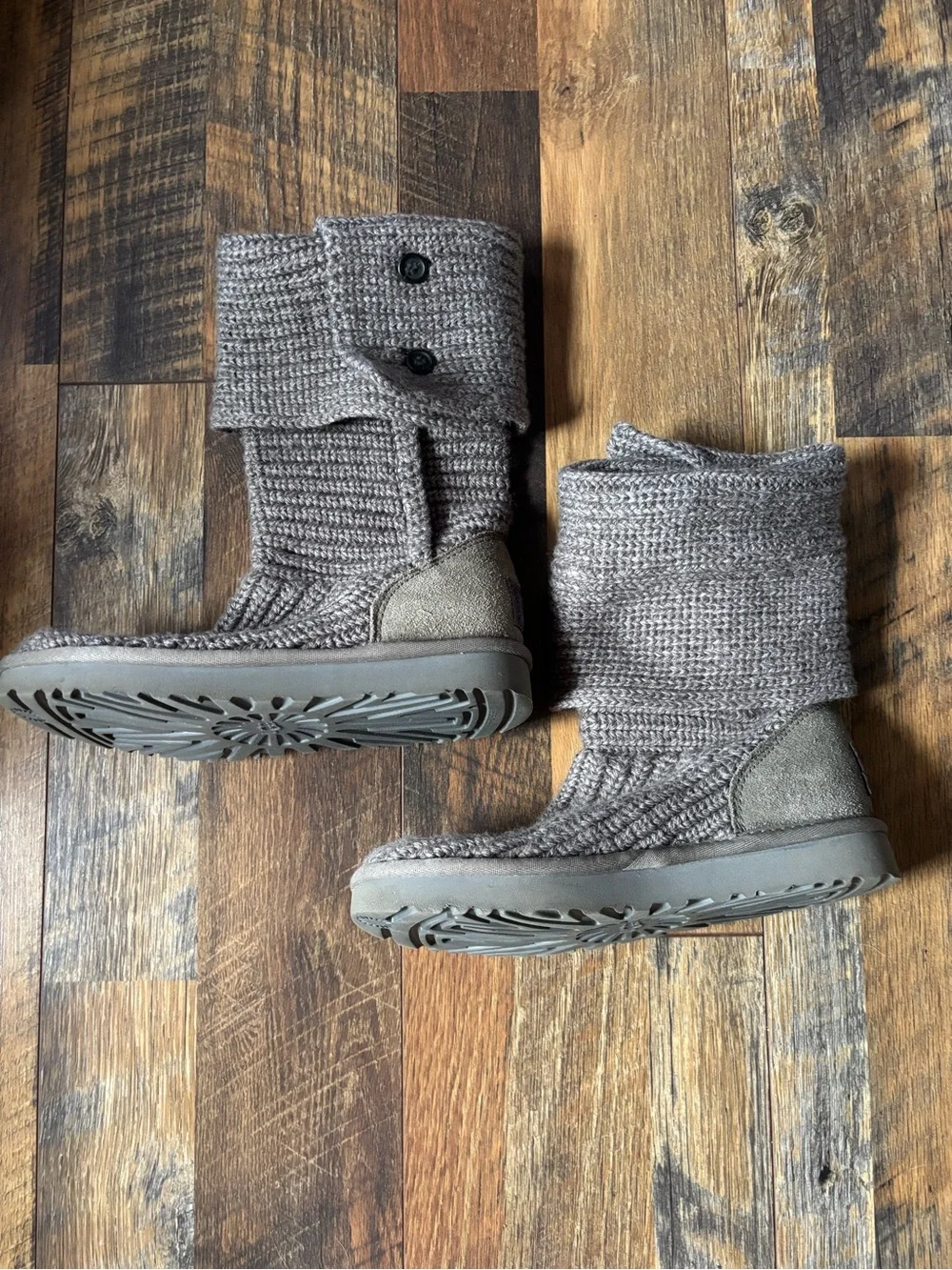 UGG Classic Cardy Knit Fold-Over Booties